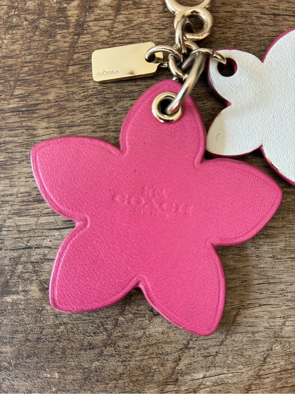 Coach Flower Bag Charm Key Chain